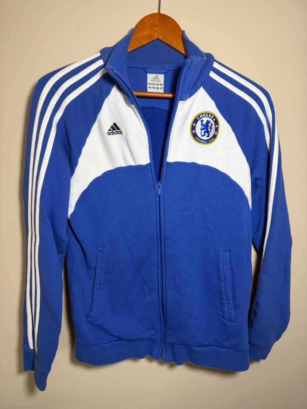 Adidas Chelsea FC Track Jacket Women’s L Blue Full Zip Soccer Jacket